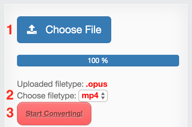 How to convert OPUS files online to MP4